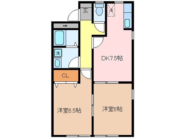 伊勢市駅 徒歩24分 1階の物件間取画像